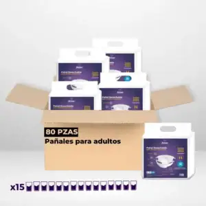 80 Pzas. Pañales para Adultos Nivel de absorción 15 Tallas: M, L y XL